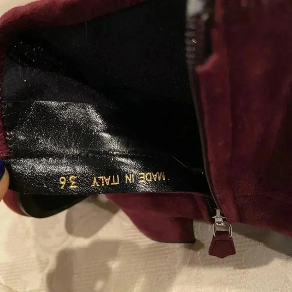 PRADA Milano 1T096L Red Suede Ankle Boots - Picture 5 of 5